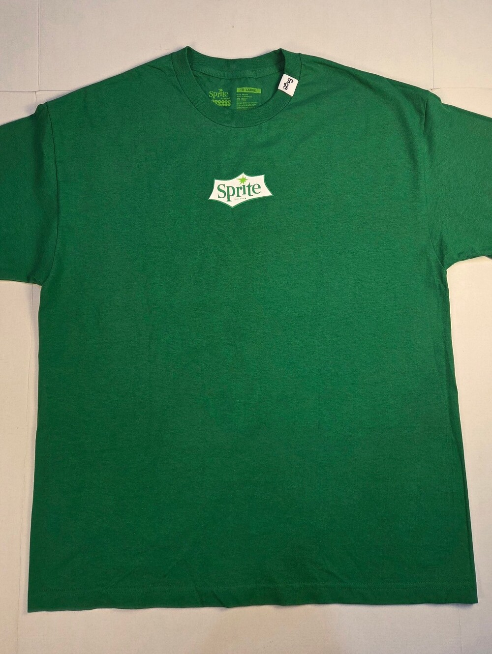 Logo Green Crewneck Short Sleeve Tee for Men